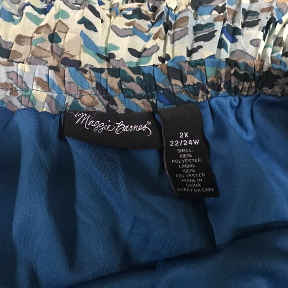 Maggie Barnes Pleated Maxi Skirt Size 2X (22/24) - Picture 5 of 6